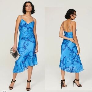 Elegant Blue All Saints Floral Dress